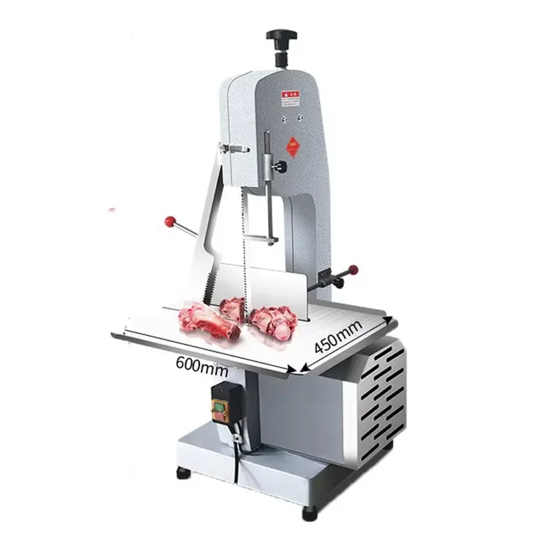 Commercial Electric Beef Cutter Saw Meat Cutting Machine Butchers New Stainless Steel Semi-Automatic Portable