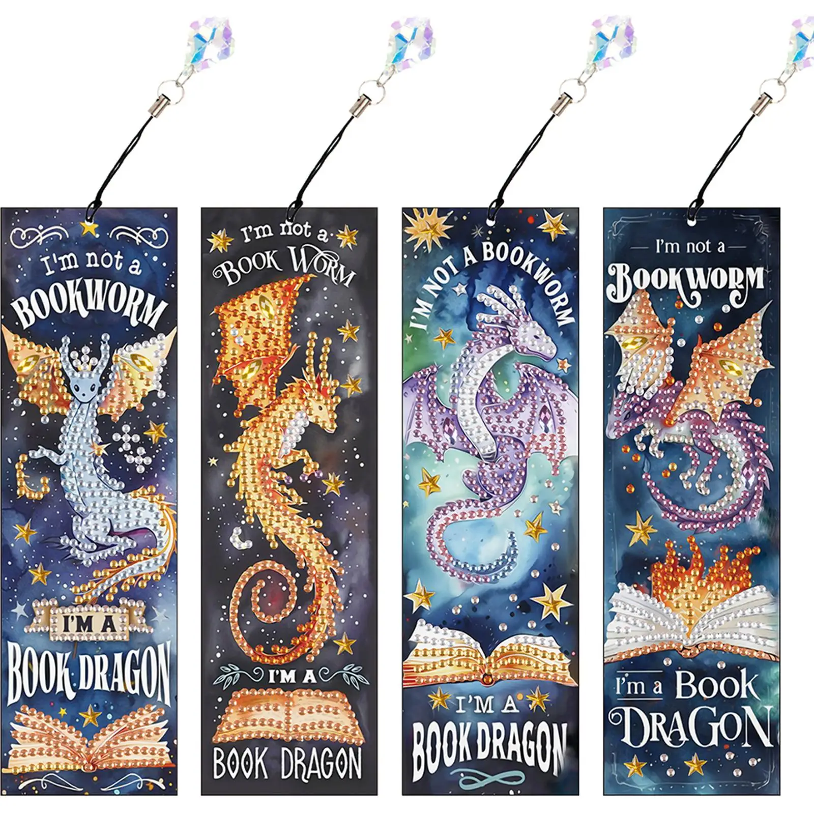 

Набор из 4 закладок для творчества в виде неправильной формы бриллиантов для начинающих и взрослых, материалы для рукоделия