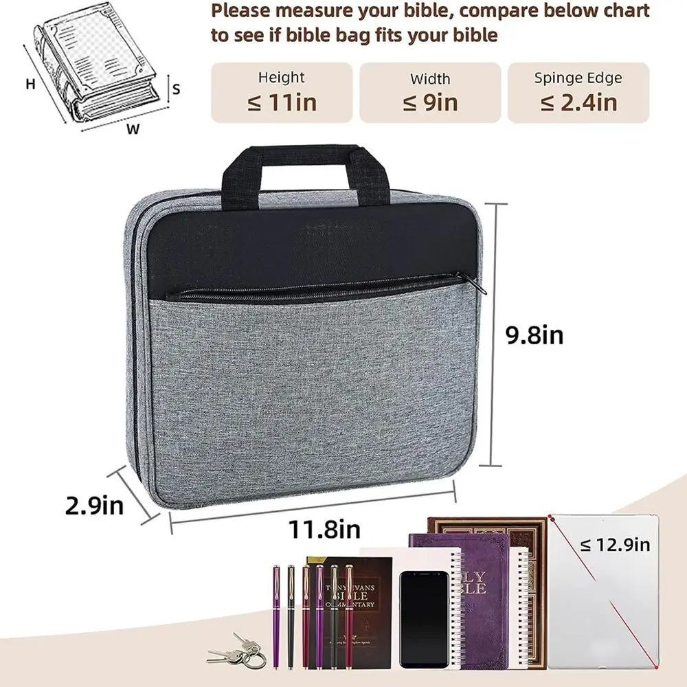 Durable Bible Covers Portable Universal Large Capacity Carrying Case Protective Bag