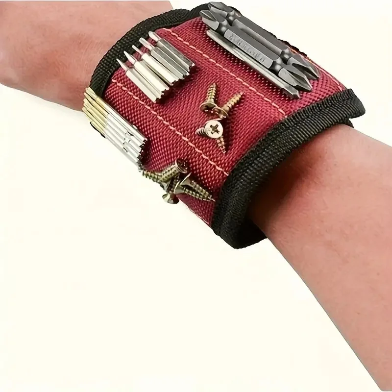 Magnetic wristband adhesive Velcro hardware tool screwdriver screw magnetically attractive wristband