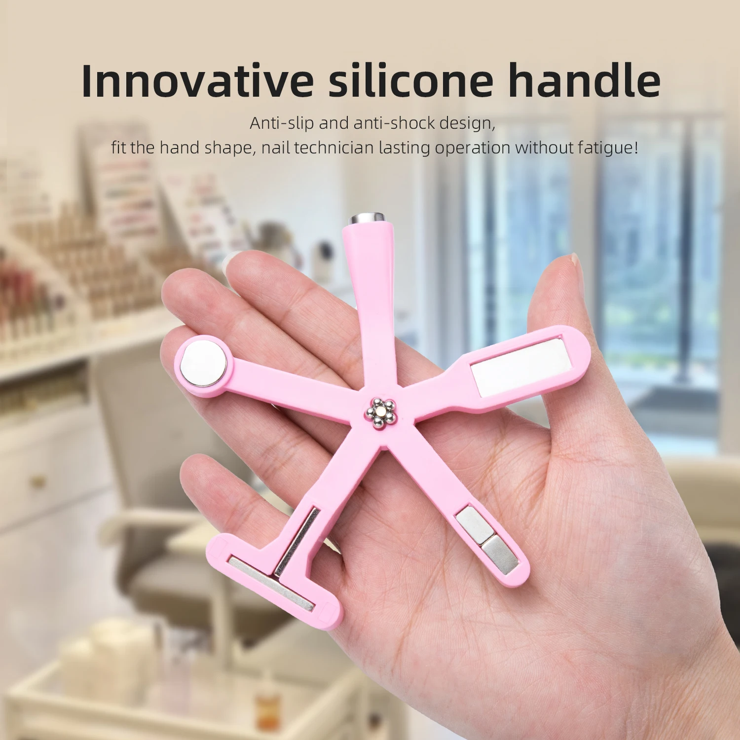 Palo magnético multifunción 6 en 1 para uñas de ojo de gato, tablero magnético cruzado para ojo de gato, herramienta para uñas de Gel UV, herramientas de calcomanías para decoración de uñas brillantes