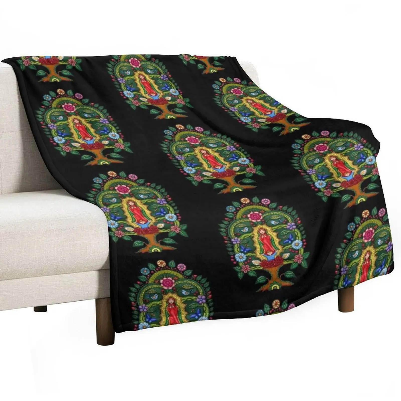 Mexican Tree of Life #1 Throw Blanket Outdoor Soft Blanket for Picnic Beach Camping