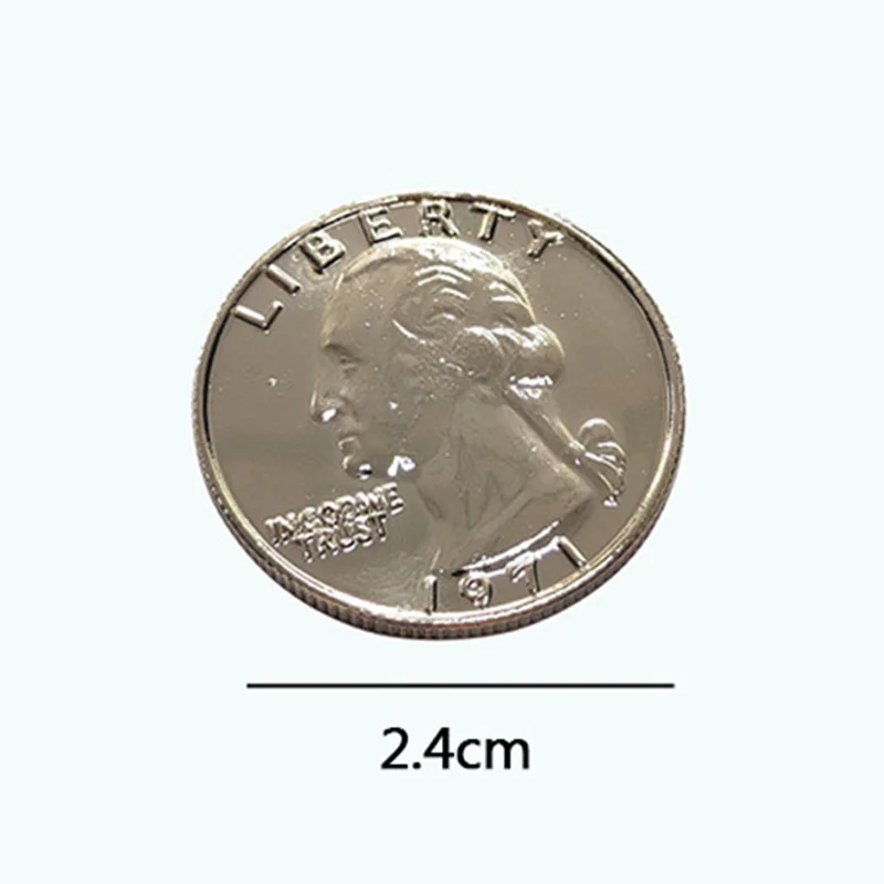 1PC Double Sided Quarter Dollar (Heads) Magic Tricks Double Face Coin Bet Magic Accessories Close Up Street Illusions Gimmicks