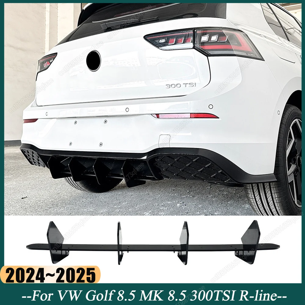 مانع صدمات خلفي للسيارة الناشر سبويلر الفاصل لشركة فولكس فاجن جولف 8.5 MK 8.5 300TSI R-line 2024-2025 ABS Bodykits ضبط لمعان أسود