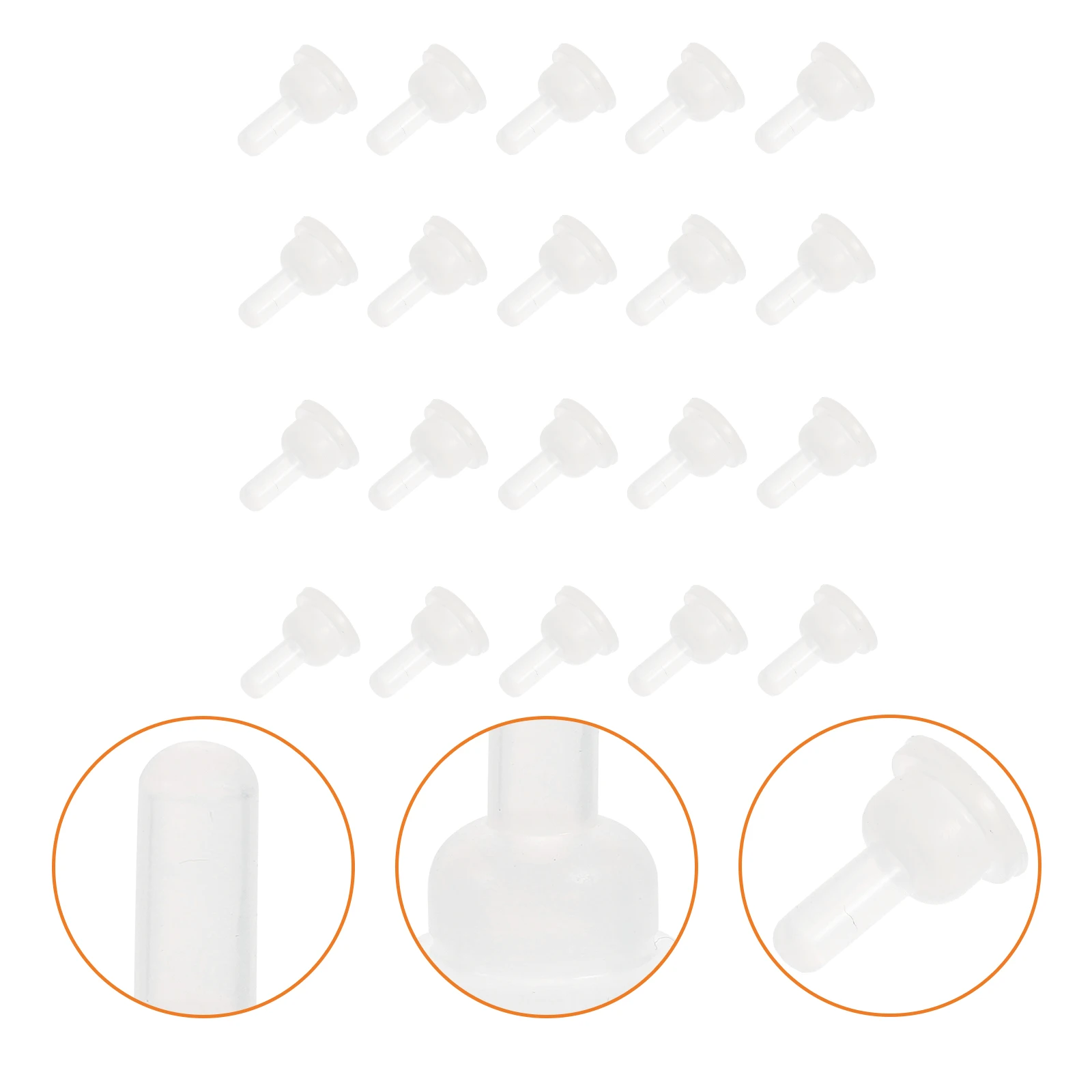 

40Pcs Replacement Pet Feeding Nipples Soft Silicone Nurser Teats for Bunny Chinchilla Nursing Small Pets Pet Nursing