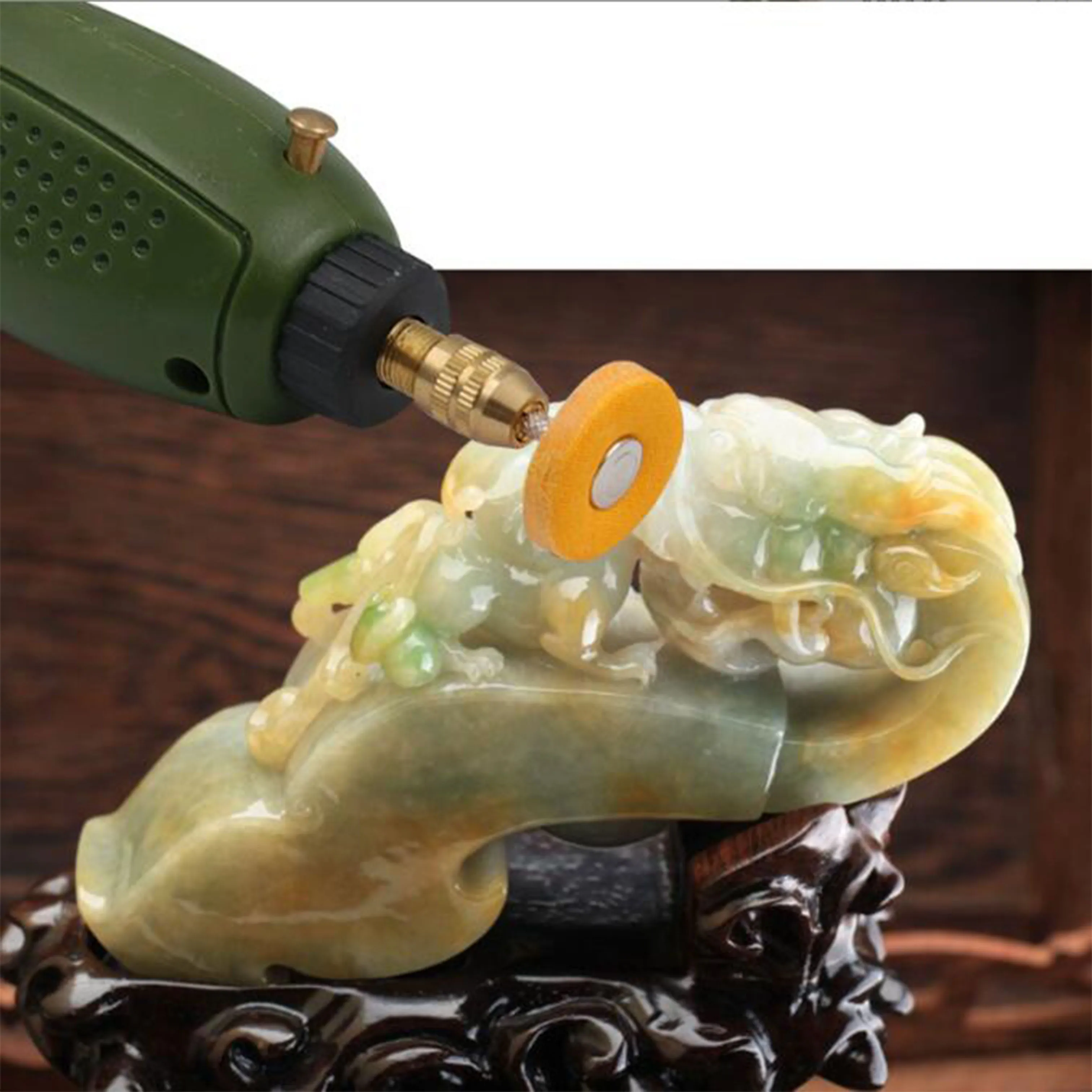 ล้อขัดสีเหลือง6/20ชิ้นชุดขัดแปรงขนาดเล็กสำหรับนาฬิกาและเครื่องประดับก้าน1/8เข้ากันได้กับเครื่องมือโรตารี่ส่วนใหญ่