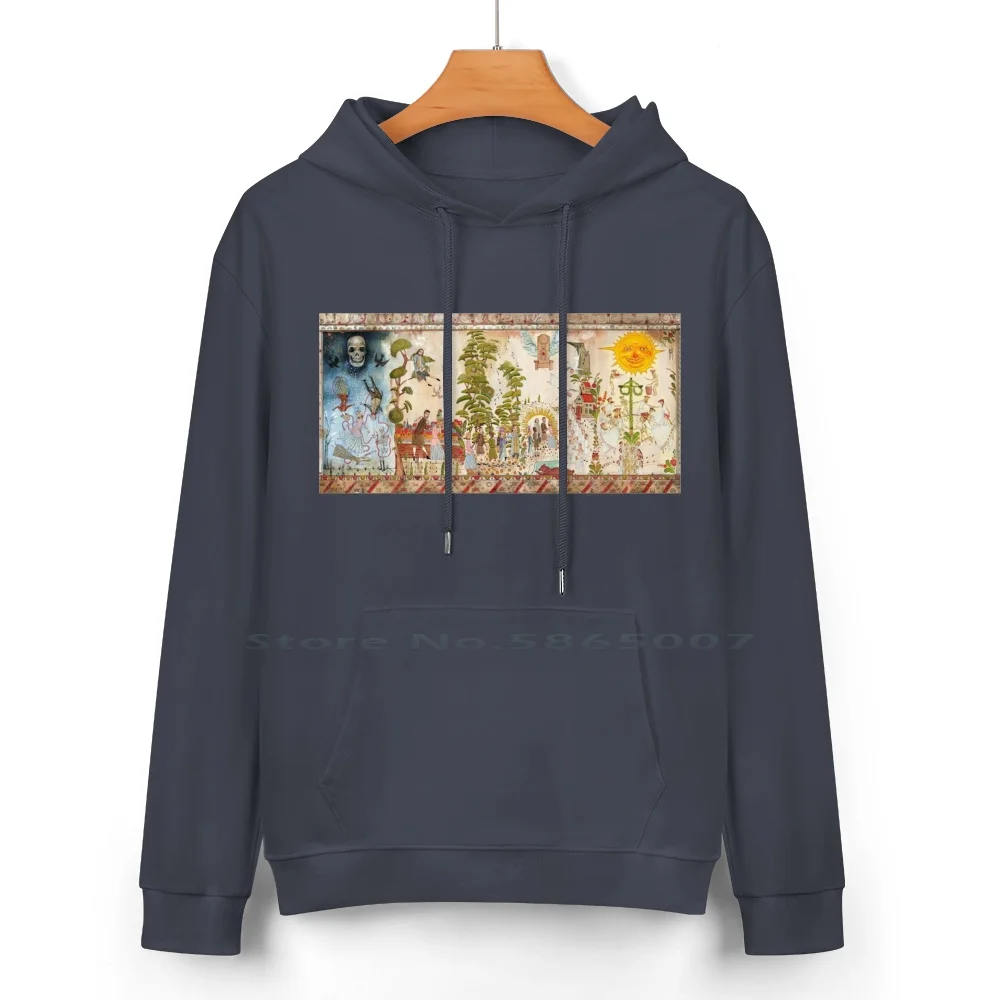 Midsommar Mural Pure Cotton Hoodie Sweater 24 Colors Midsommar Florence Pugh Dani Ardor Ari Aster Horror Scary Flower Crown