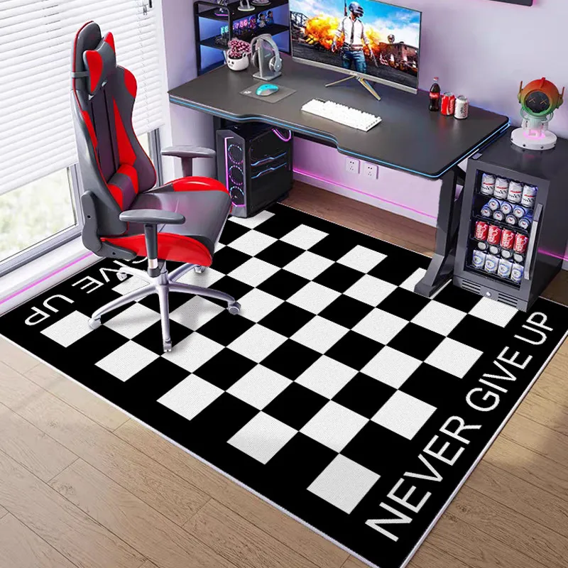 VIKAMA Computer Chair Mat Non-slip Soundproof Rug for Gaming Room Study Bedroom Decor