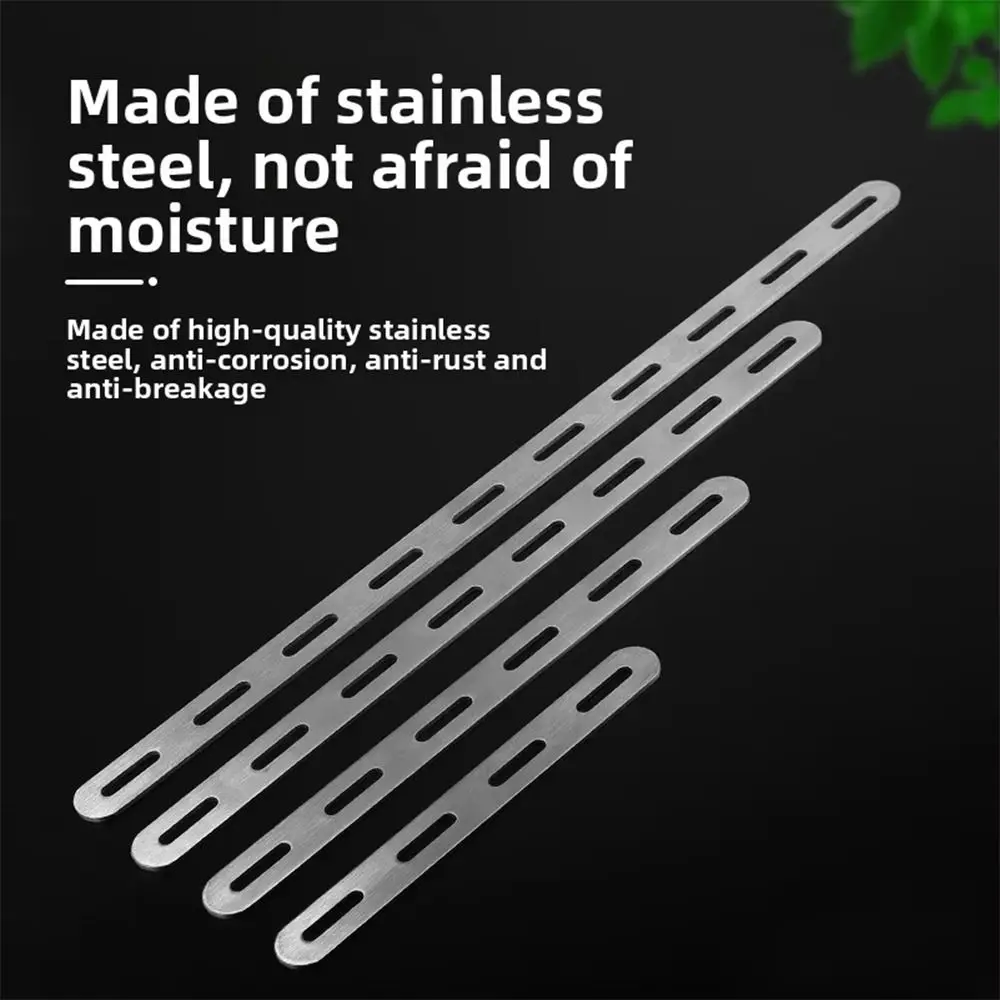 1Pcs New Straight Brace Angle Bracket Flat Stainless Steel Corner Bracket Mending Fastener Connection Plate