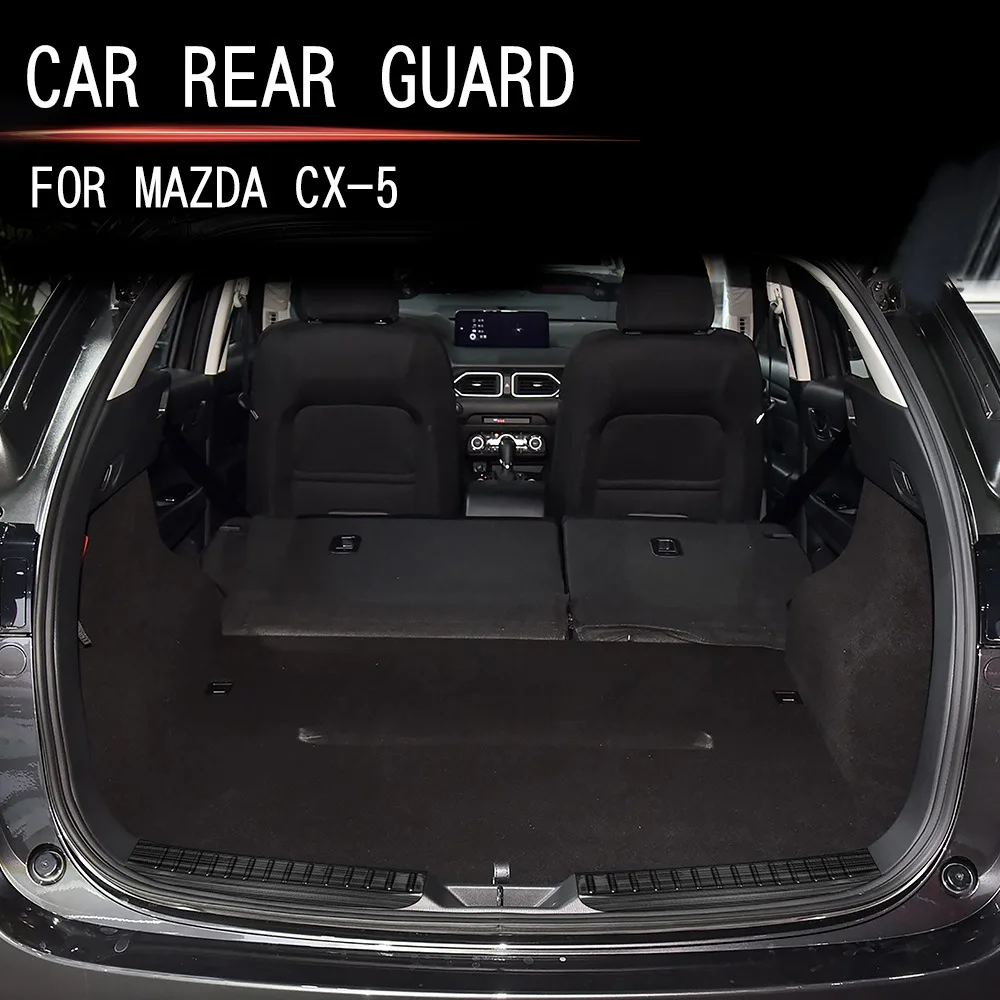

Для Mazda CX5 Cx-5 2021 2022 2023, нержавеющая сталь, внутренний багажник автомобиля, защита на порог, защитная пластина, накладка