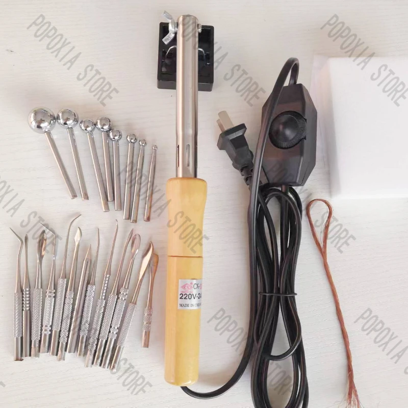 220V Cloth Fabric Flower Making Tools set, 20 heads+Soldering iron fabric flower maker set