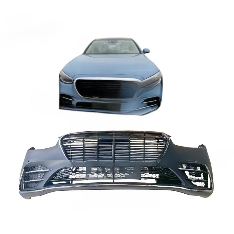 

For Mercedes-Benz S-Class S223 Sport Front Bumper & Grille Kit Plastic