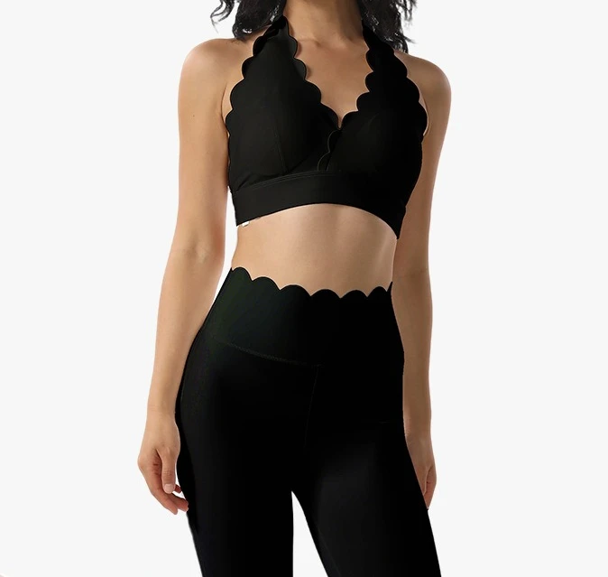 

Neck V-neck Yoga Bra Lace Thick Shoulder Strap Beauty Back Pilates Fitness BRA Sports Underwear Running Vest Pant Sets