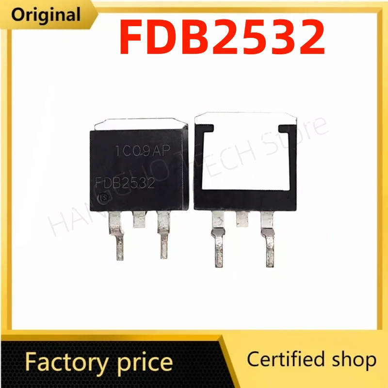 10PCS/Lot Original FDB2532 2532 TO-263 N-Channel 79A 150V MOS Field Tube IC