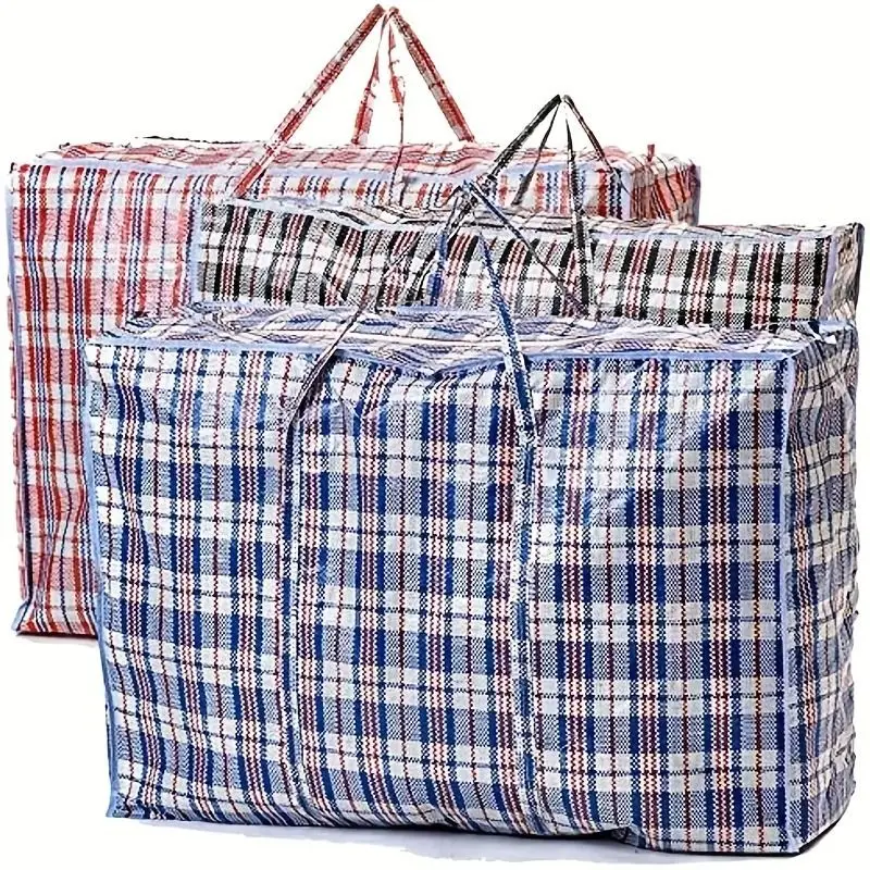1/2pcs Heavy Duty Storage Bags with Zipper - Waterproof Foldable Moving Bags for Clothes, Blankets, Seasonal Decor
