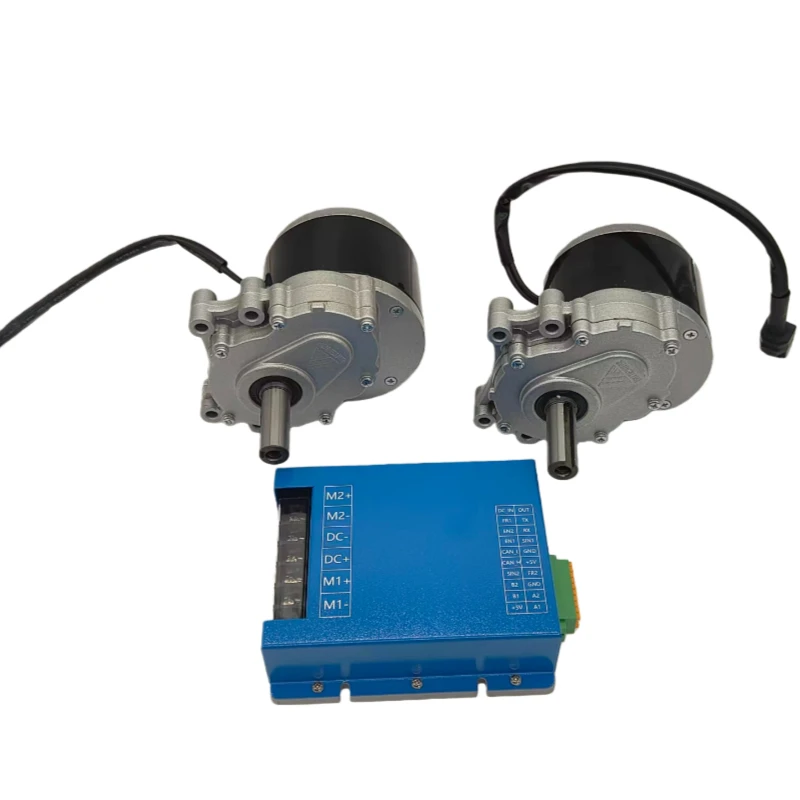 مجموعة محرك 24 فولت 250 وات ووحدة تحكم محرك مزدوج (12C، 24V/48V، RS232/CAN) لآلات قطع العشب