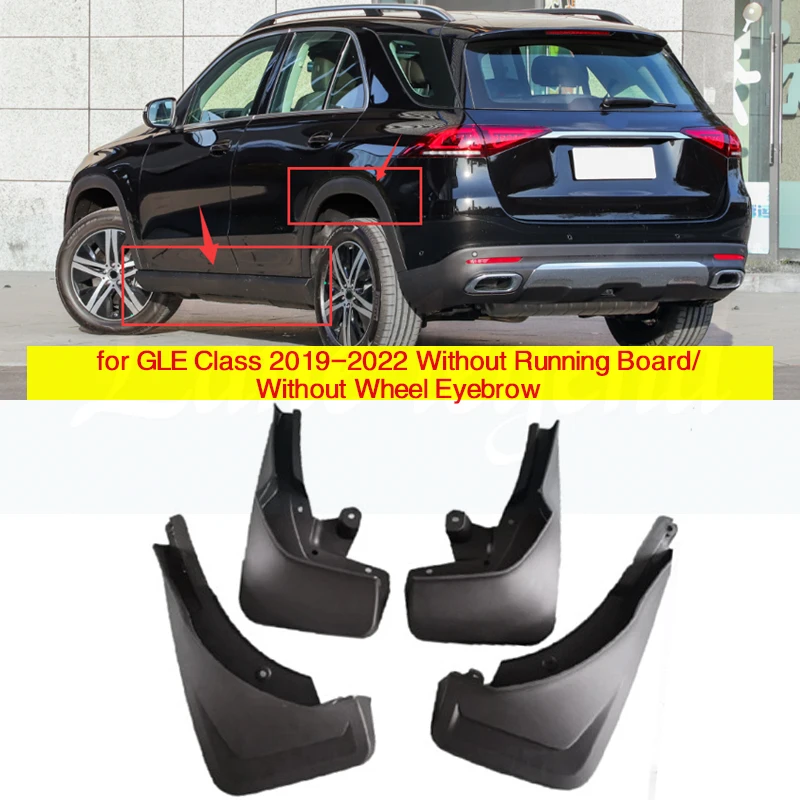 4PCS Car Accessories Front Rear MudFlaps Splash Guard Fender Mudguards For Mercedes Benz GLE Class W167 V167 GLE350 GLE450 2019+