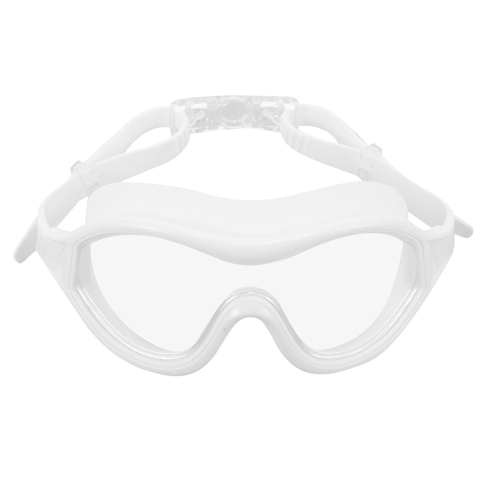

Unisex Wide Frame Swim Goggles Adjustable Lightweight Comfortable Swimming Eyewear for Adults Portable Leakproof Sports Glasses