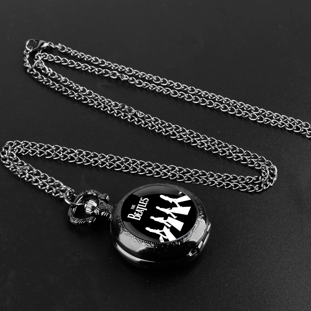 Classic Band Design Vintage Quartz Pocket Chain Watch Necklace Watches For Men Birthday Unique Gifts Mens Pocket Watches