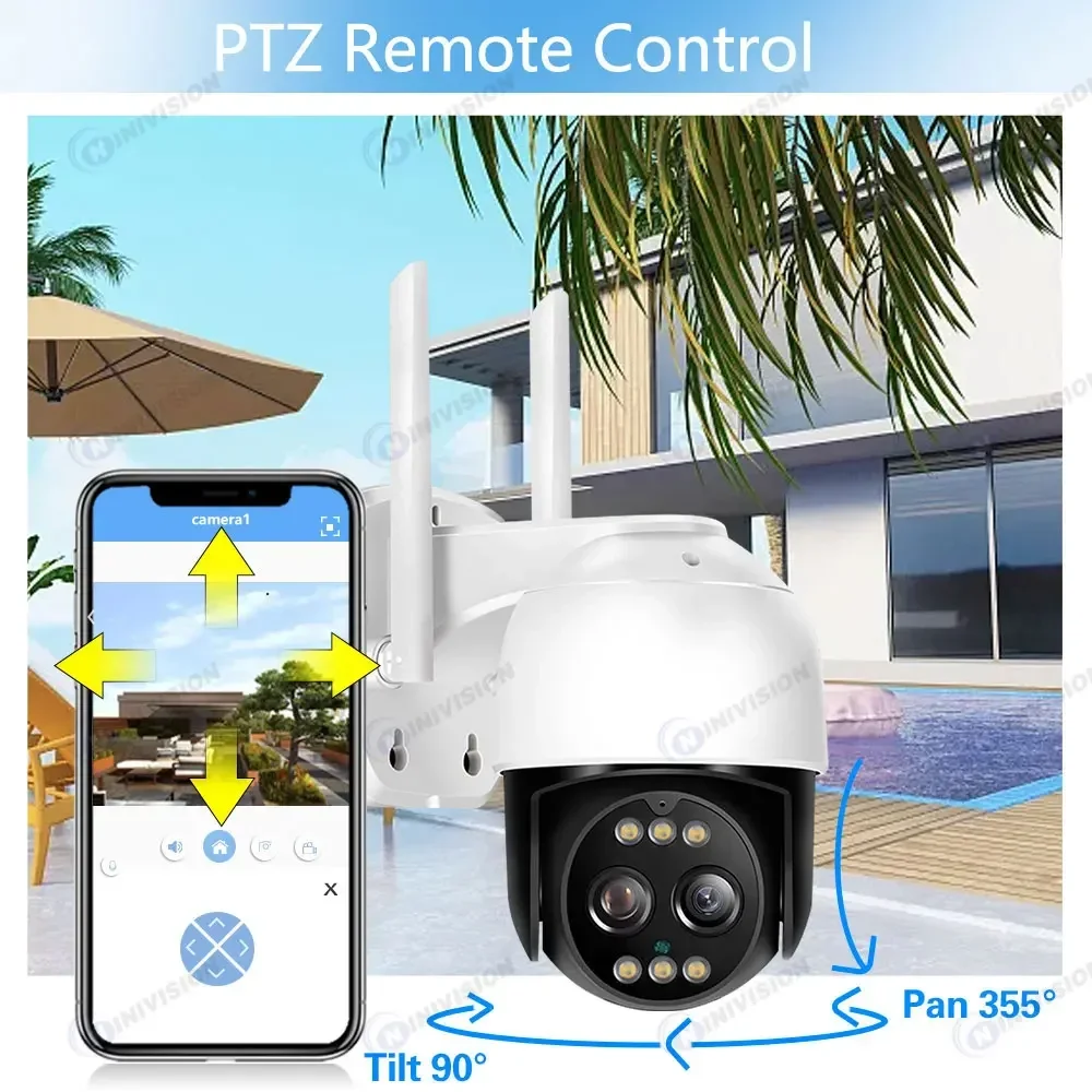 10X PTZ Zoom 4K EseeCloud Camera 16CH Wireless NVR Video Security System Auto Tracking Smart Wifi Surveillance Cameras CCTV Kit