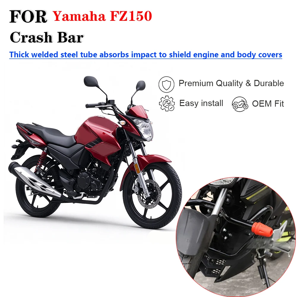 For Yamaha FZ150 Crash Bar JYM150-7, Racing Style Anti-Fall Frame Guard Mod Parts