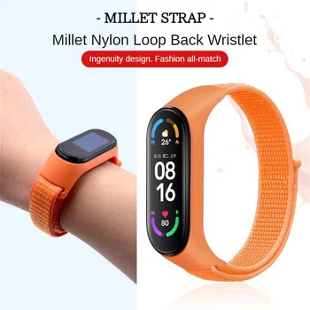 Nylon Strap For Mi Band 4/5/6/7/8 Bracelet Wristband Sports Breathable Bracelet For Miband 4/5/6/7/8 Replacement Correa