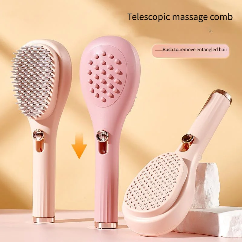 214-Retractable Magic Household Comb: For Hair & Scalp Cleaning, Anti-Static, Hair Styling Massaging, Smoothing & Detangling