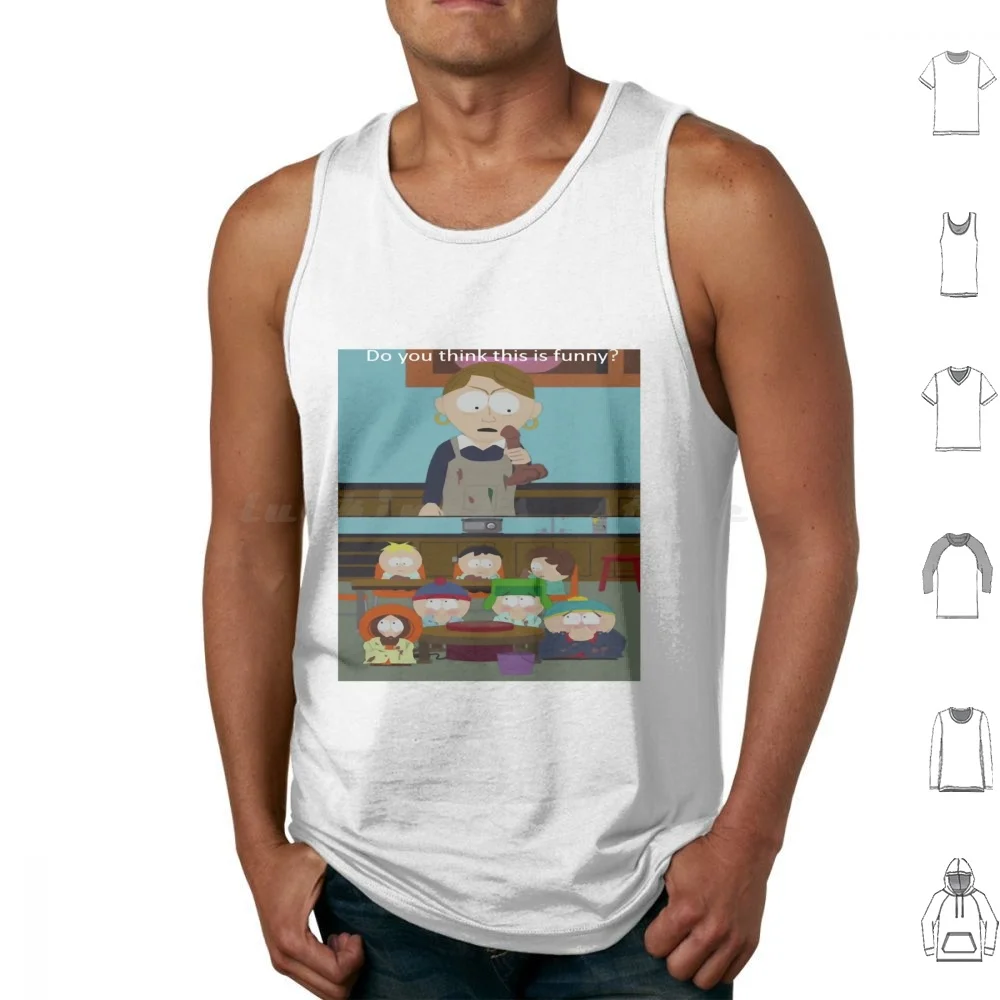 Do You Think This Is Funny Meme Tank Tops Vest Sleeveless Funny Cartman Kenny Eric Cartman Park Kyle South Cartoon Stan Stan
