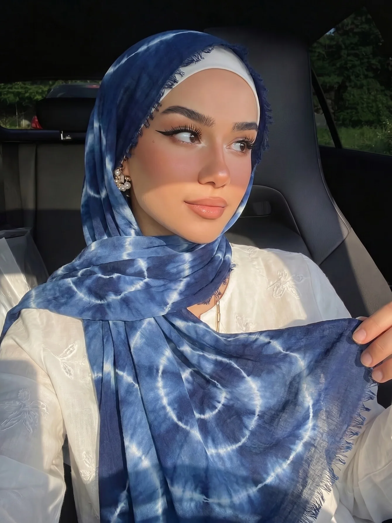 2026 Women's Watercolor Hijab Scarf Bandana Headband Vintage Luxury Beach 190cm Long Handkerchief Bohemia Muslim Accessories New