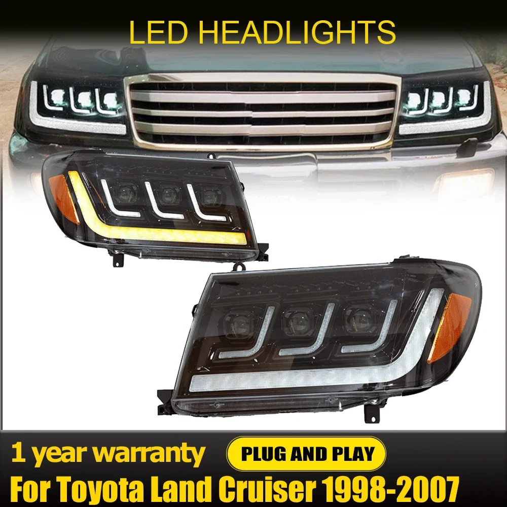 Car Bumper Headlamp For Toyota Land Cruiser Prado Headlight Lc100 4500/4700 LED1998~2007 Accessories Head Lamp Prado Fog Light