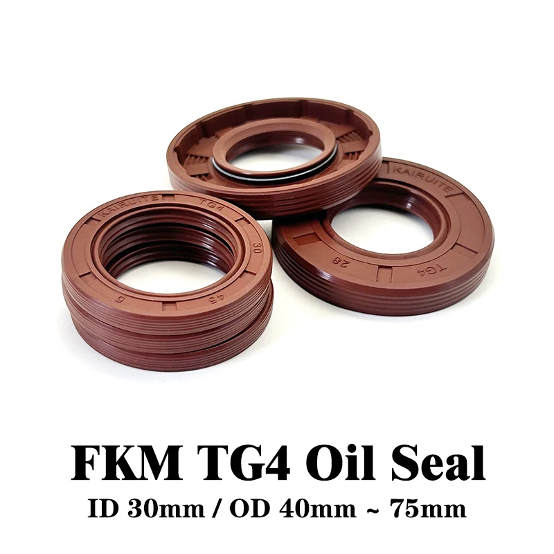 عالية الأداء FKM Fluororubber TG4 ختم الزيت 30 مللي متر ID 40-75 مللي متر OD يقاوم تآكل الزيت ودرجات الحرارة العالية/المنخفضة حلقة لإحكام الإغلاق