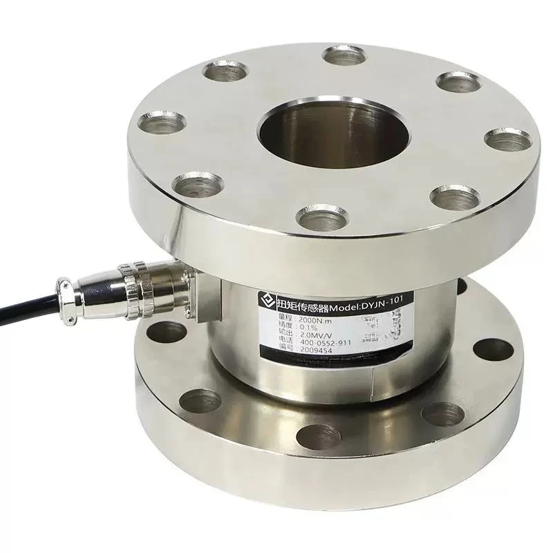 Suitable For  Torsion Force 20Nm 500Nm 5000Nm Static Torque Sensor Double Flange Rotary Torsional Non-Continuous  Transducer Com