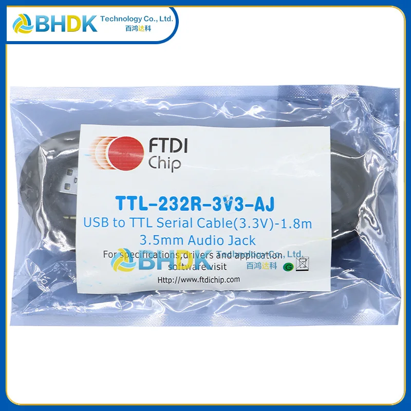 For TTL‑232R‑3V3‑AJ USB To 3.3V TTL UART Serial Converter Cable FT232R Chip 1.8M Right Angle 6Pin Header Debug Wire