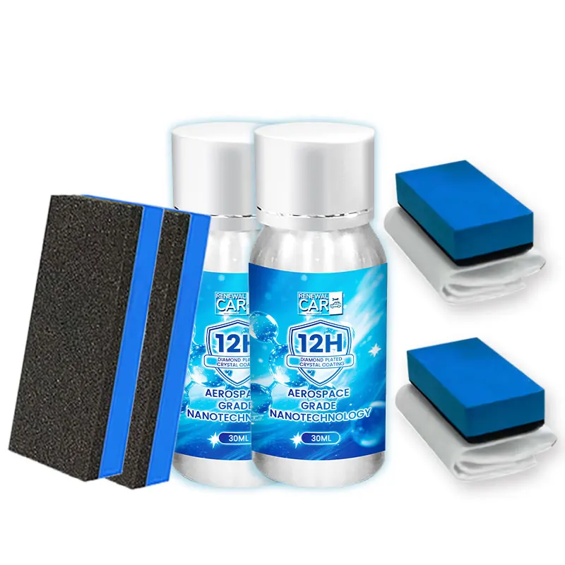 

Набор керамических кристаллических покрытий — 2x30 мл, класс 12 часов, глянцевый и без царапин уход за автомобилем