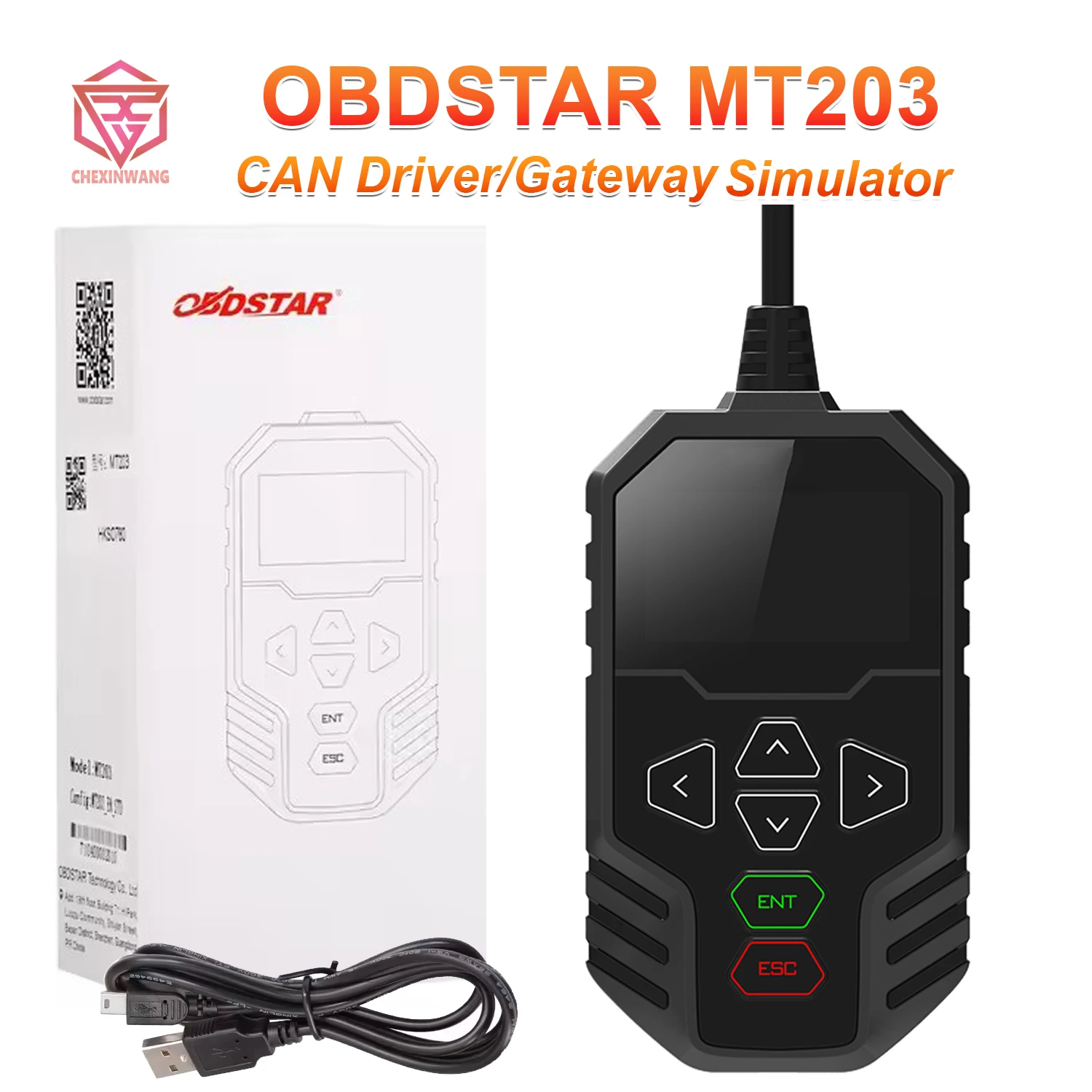 New OBDSTAR MT203 CAN Driver/Gateway Simulator Electronic Repair Tool Support Dash/Audio/Gear Lever/AC Panel Test OBD2 Simulator