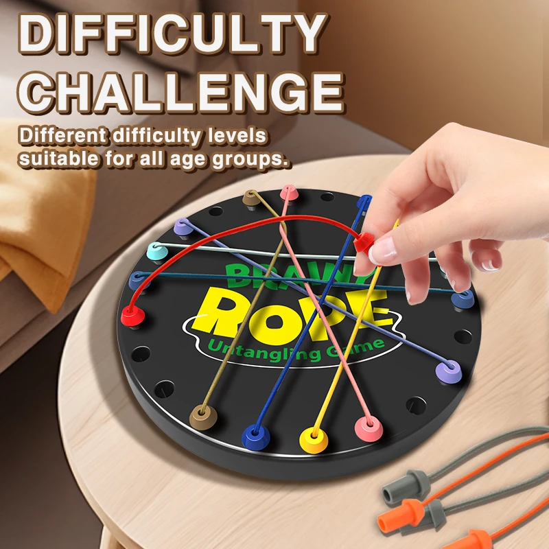 حل تحديات الحبل: زراعة التفكير المنطقي للأطفال في ألعاب الألغاز، تركز على فتح الألعاب من خلال ألعاب الطاولة