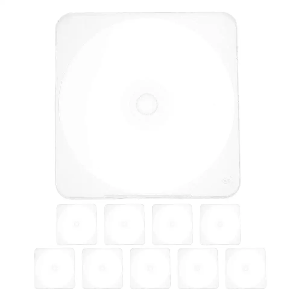 

10 Pcs CD Cases DVD Boxes Clear Plastic Storage Holders for Organizer Travel Portable Compact Lightweight Reusable