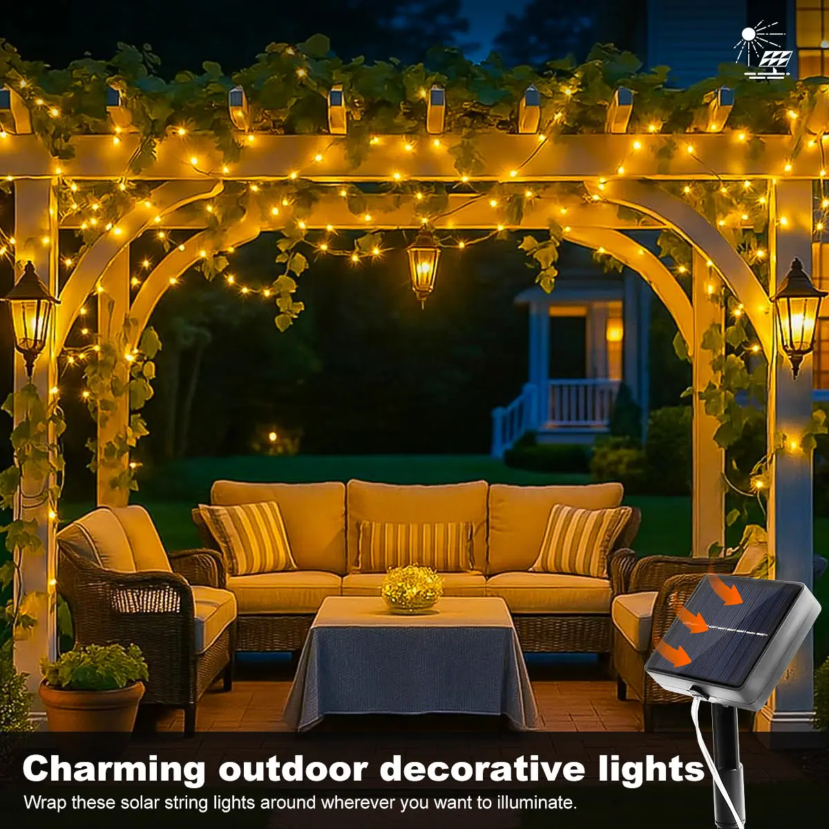 Solar Fairy String Lights 400LED Outdoor Twinkle Lights Waterproof 8 Lighting Modes Solar Silver Wire Lights for Garden Decor