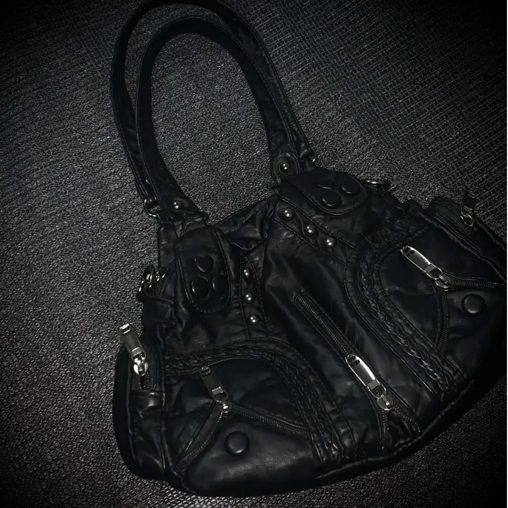 

PU Leather PU Shoulder Bag Retro American Style Fashion Design Versatile Saddle Bag French Style Korean Style Underarm Bag