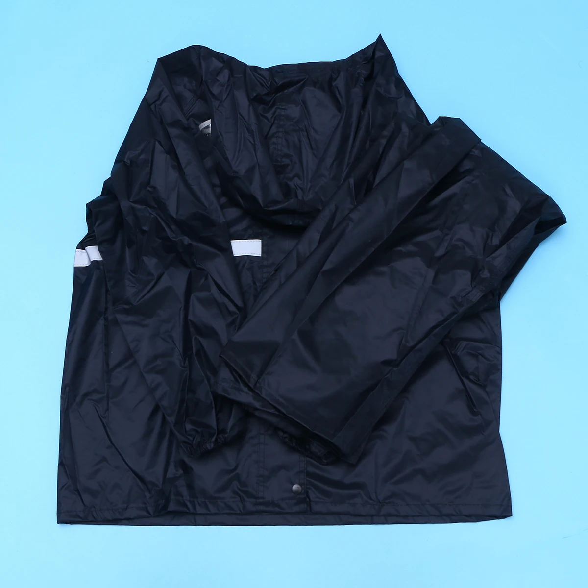 

Adult Raincoat Hood Waterproof Material Reflective Stripes Portable Riding Poncho Compact Foldable Motorcycle Rain Suit for Men