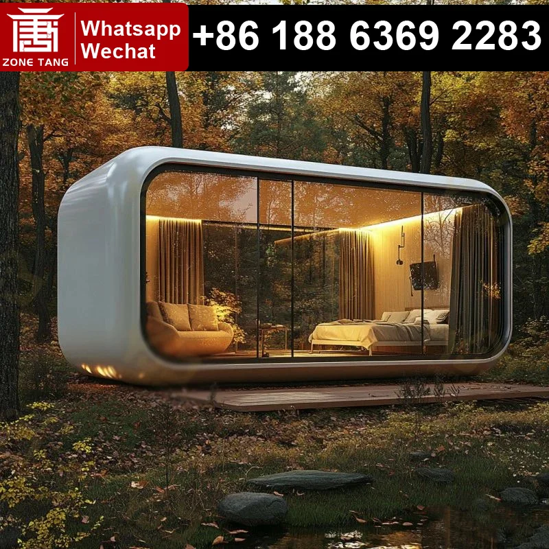 

Luxury Modern Outdoor Garden Room Factory Price Prefablicadas Houses Apple Capsule Home Prefabricated Holiday Home Hot Sale