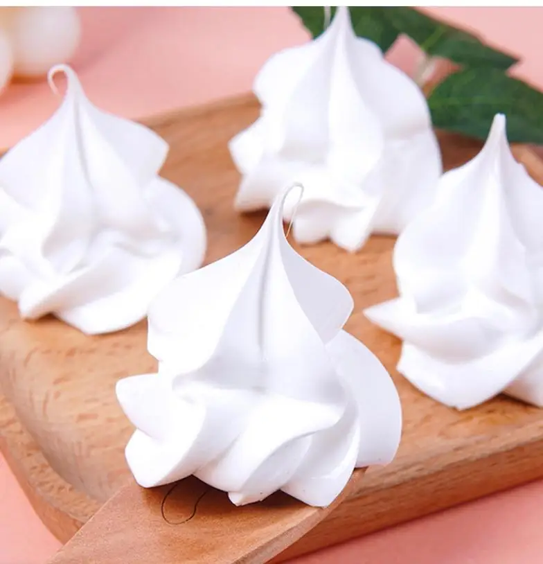 

2PCS Milk Tea Cup Decoration Realistic Cream Glue DIY Mini Food Artificial Ice Cream Toppings Simulated Pastry Accessories Kids
