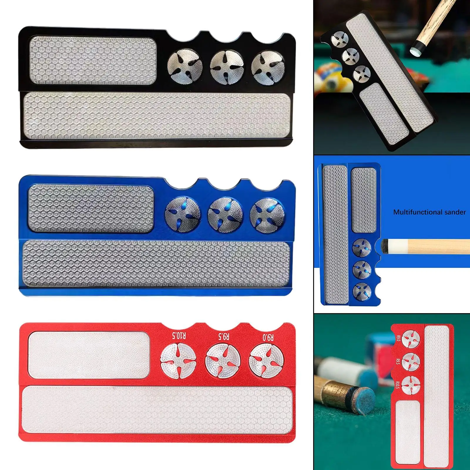 Snooker Tip Repair Accessory Tool Cue Tip Sander File Grinder for Billiard Cue Cleaning Supplies and Maintenance