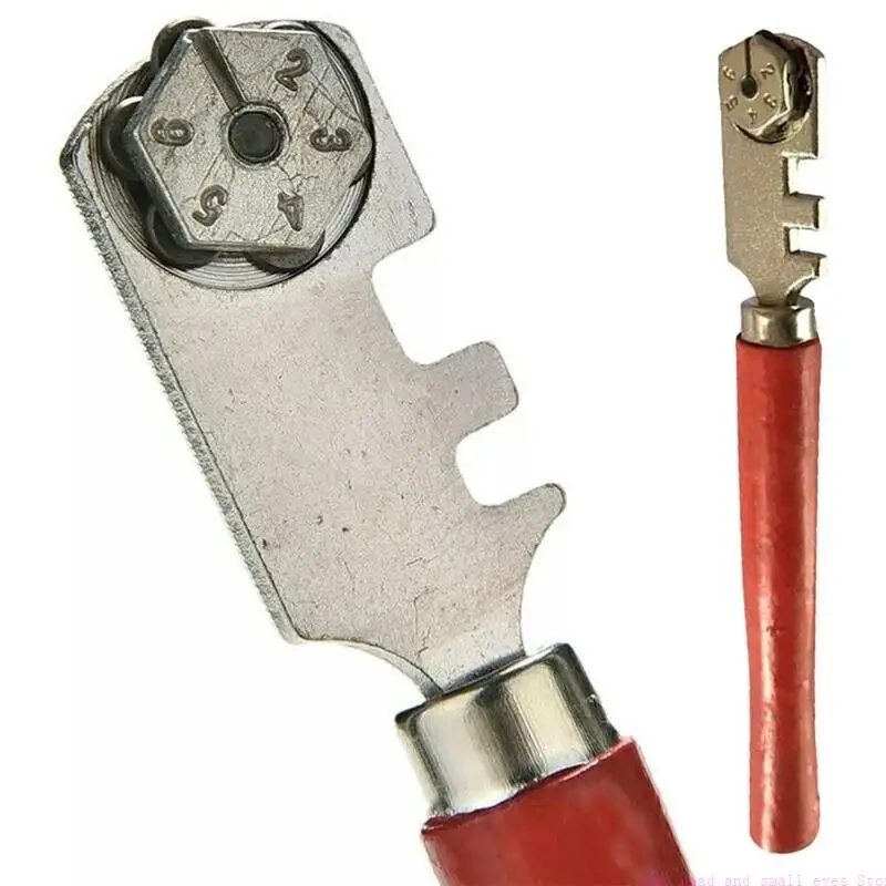 

Portable Six-wheel Glass Cutter Glass Cutting Widely Used in Cutting Glass Mirrors Tiles Flat Cutting Tool Good Tool