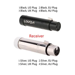 Lixada 2.4G ISM DMX512 Wireless Female XLR Receiver LED Lighting for Stage PAR Party Light