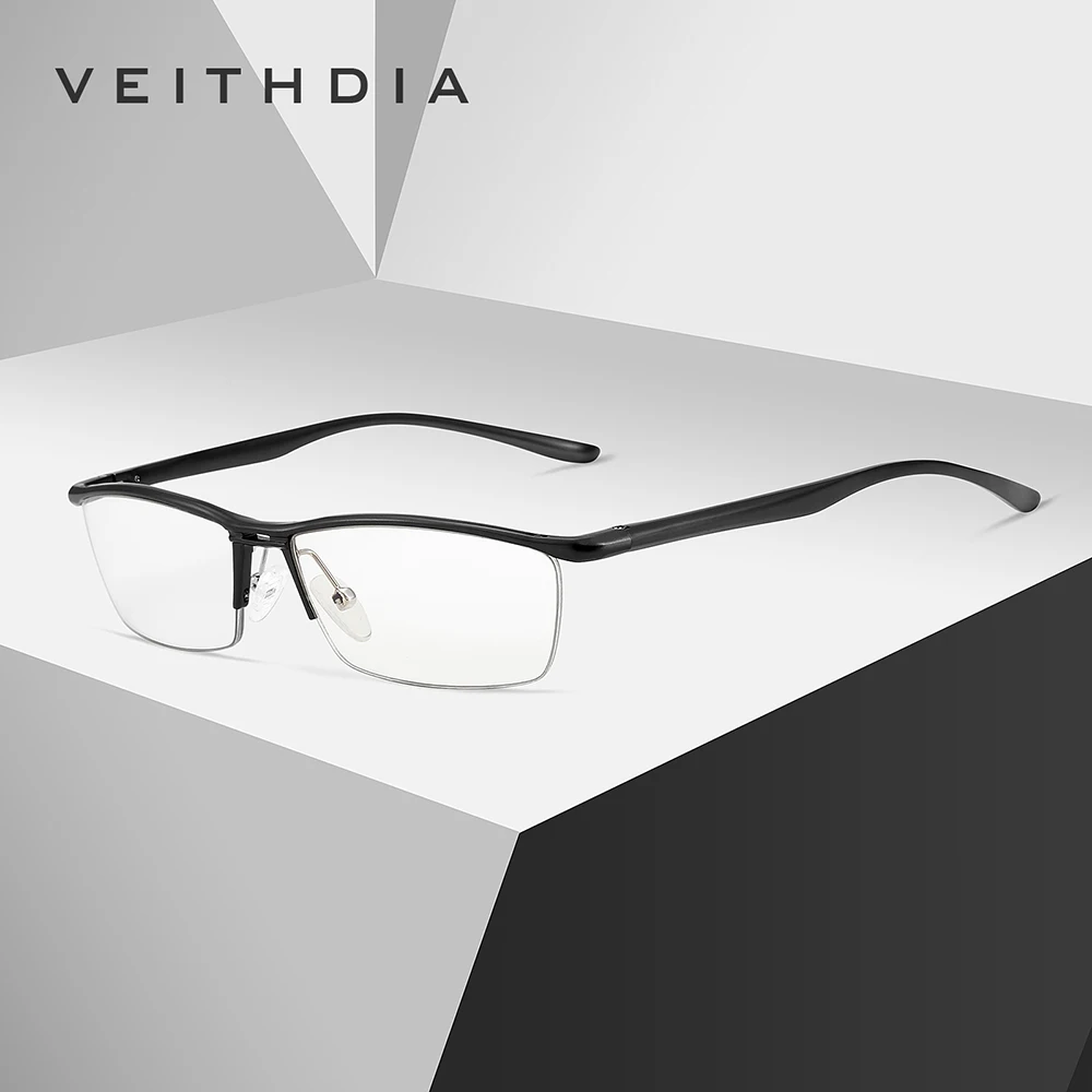 

Компьютерные очки VEITHDIA с защитой от синего света, очки для близорукости с алюминиево-магниевой оправой для мужчин и женщин, 8761, оптические очки