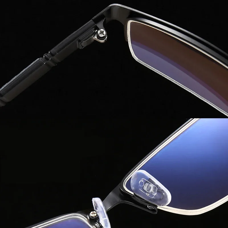 TR90 Business Lesebrille Männer Halb Rahmen Anti-strahlung Presbyopie Brillen Frühling Bein Brillen 0 + 1,0 + 1,5 + 2,0 + 2,5 + 3,0 + 3,5 – Detail 10