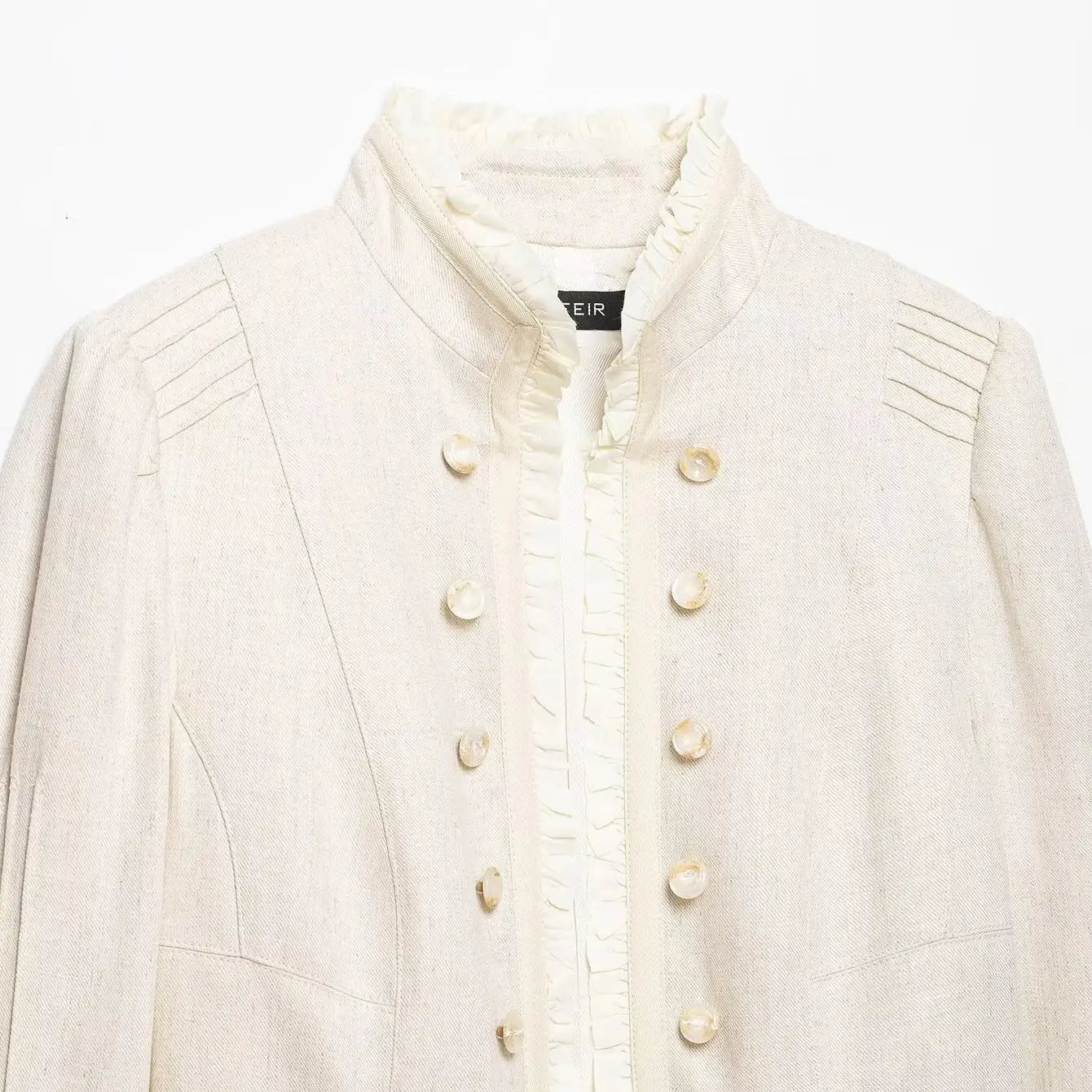 Fashionable Short Suit Jacket Women's Summer New Style Layered Decoration Polyester Standard Fit Long Sleeve Regular Length