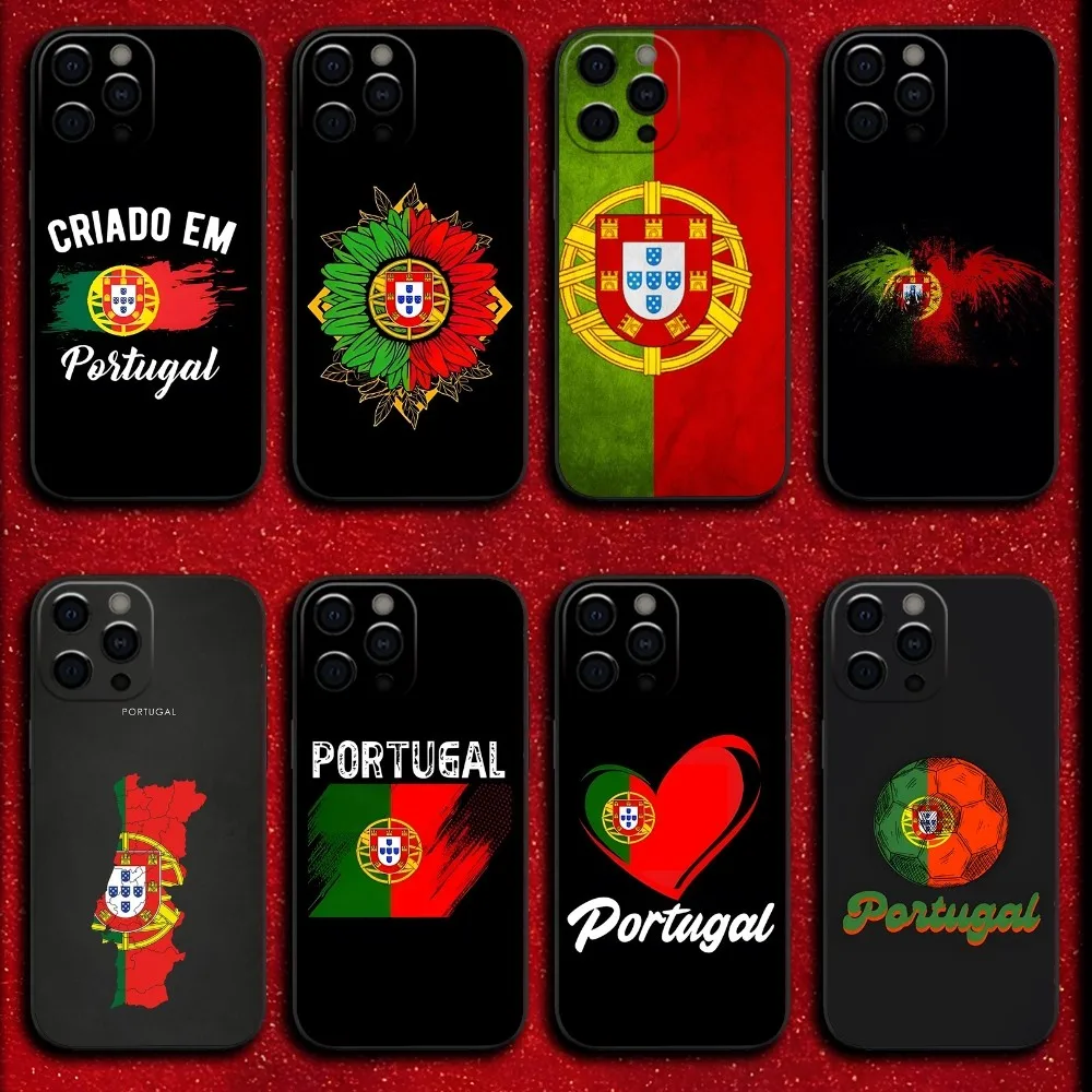 

Portugal Flag Portuguese Country Phone Case For iPhone 16,15,14,13,12,11,Pro,XS,Max,XR,Plus,SE,Mini Soft Black Cover