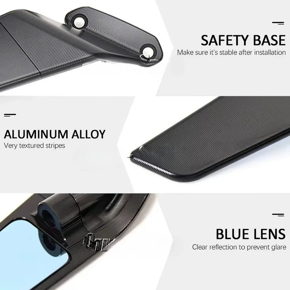 For Aprilia RS 457 Motorcycle Stealth Mirrors RS457 2024 2025 Adjustable fixed wing Side Mirror Accessories  457RS 457 RS